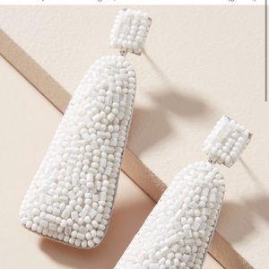 Anthropologie Deepa Pop Drop Earrings in White